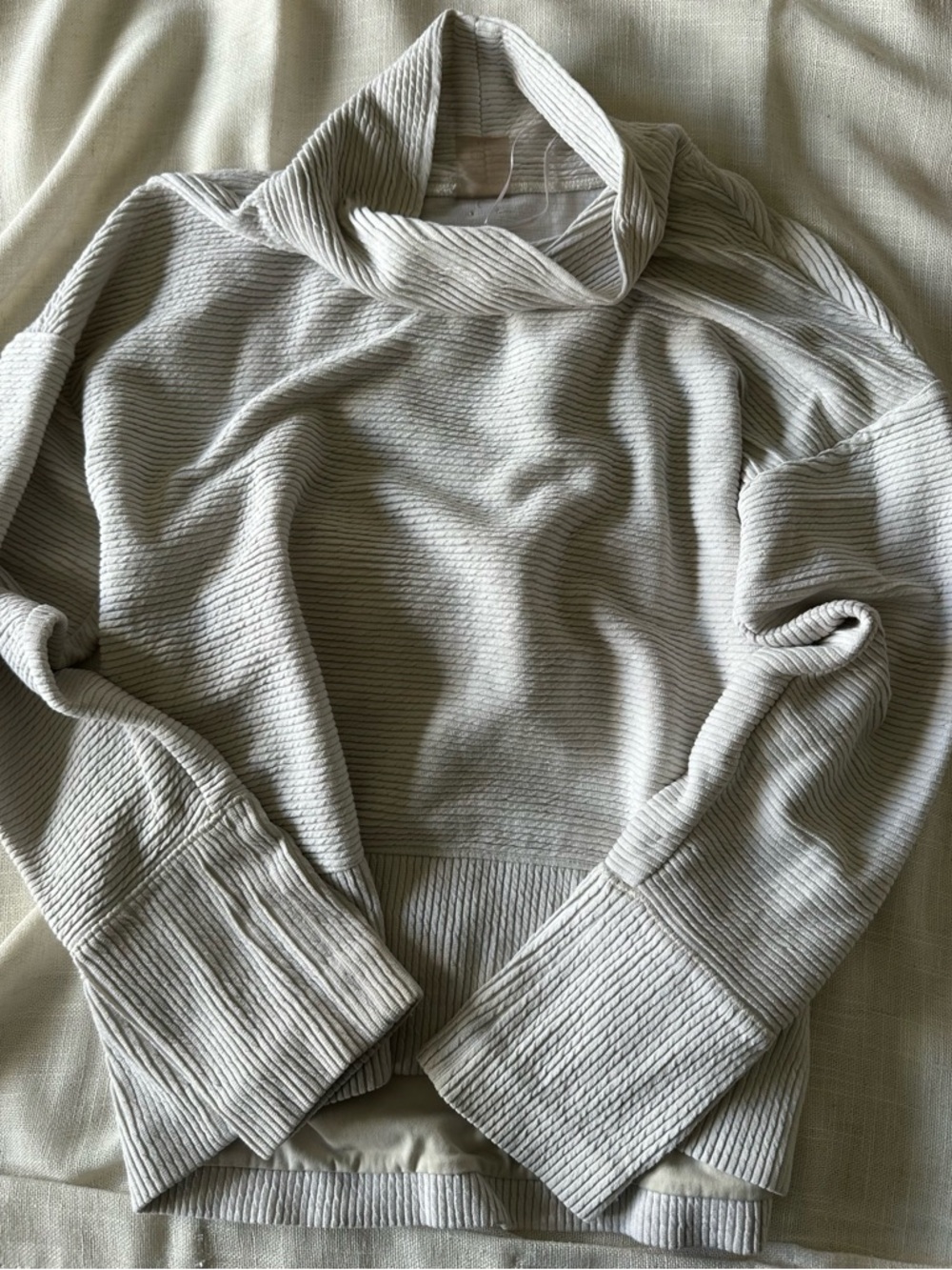 CALIA by Carrie Underwood Ribbed Cowl Neck Sweater - Cream